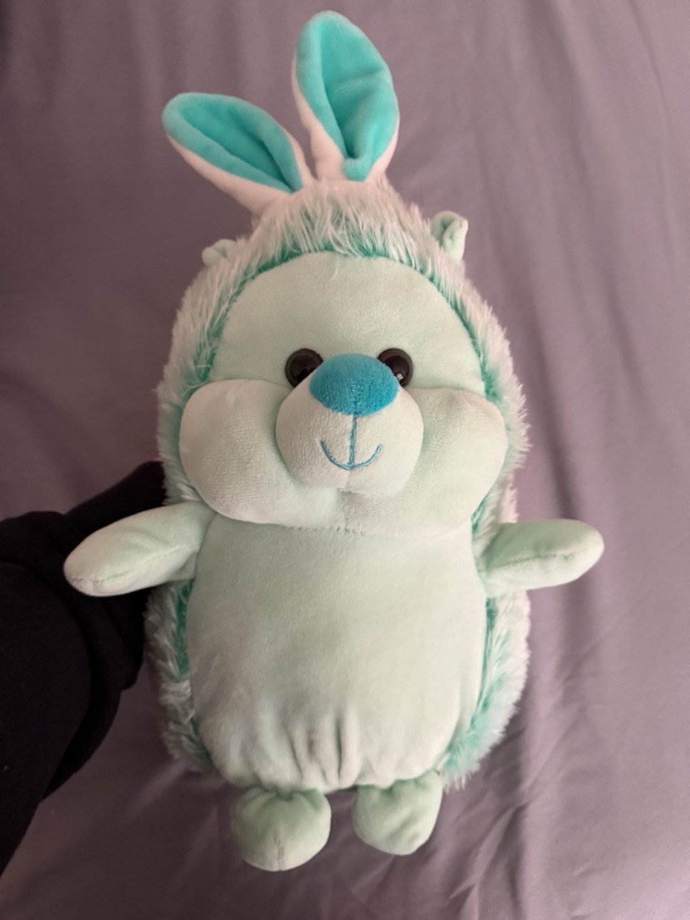 Plush Bunny Hedgehog Pet Toy in Mint
